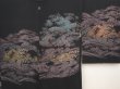 Photo3: 6430T04z580 Vintage Japanese Kimono Silk HAORI Wave Black (3)