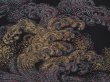 Photo4: 6430T04z580 Vintage Japanese Kimono Silk HAORI Wave Black (4)