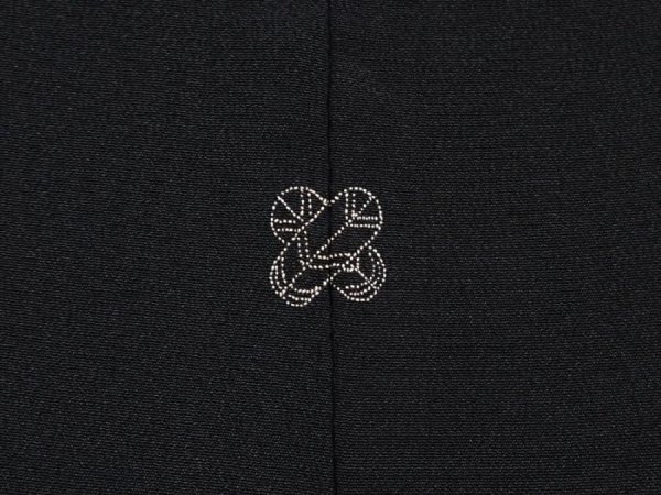 Photo5: 6430T04z580 Vintage Japanese Kimono Silk HAORI Wave Black (5)