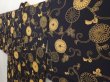 Photo2: 6430T05z610 Vintage Japanese Kimono Silk HAORI Chrysanthemum Black (2)