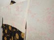 Photo7: 6430T05z610 Vintage Japanese Kimono Silk HAORI Chrysanthemum Black (7)