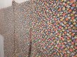 Photo2: 6430T06z570 Vintage Japanese Kimono Silk HAORI Flower Black (2)