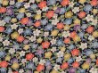 Photo4: 6430T06z570 Vintage Japanese Kimono Silk HAORI Flower Black (4)
