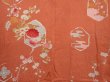 Photo3: 6430T07z400 Vintage Japanese Kimono Silk HAORI Chrysanthemum Dark salmon (3)