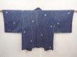 Photo1: 6430T10z500 Vintage Japanese Kimono Silk HAORI  Blue-Gray (1)