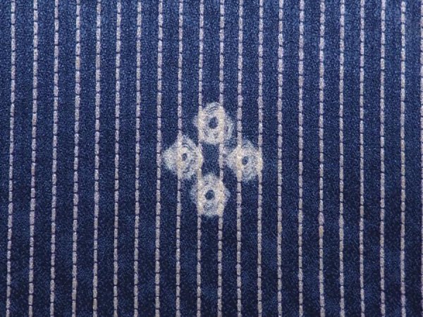 Photo4: 6430T10z500 Vintage Japanese Kimono Silk HAORI  Blue-Gray (4)