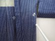 Photo7: 6430T10z500 Vintage Japanese Kimono Silk HAORI  Blue-Gray (7)