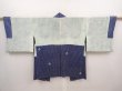 Photo8: 6430T10z500 Vintage Japanese Kimono Silk HAORI  Blue-Gray (8)