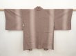 Photo1: 6430T11z610 Vintage Japanese Kimono Synthetic HAORI Dot Brown-Gray (1)