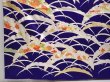 Photo6: 6430T13z1050 Vintage Japanese Kimono Silk FURISODE Flowers Dark lavender blue (6)
