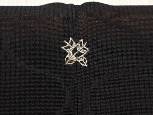 Photo5: 6508T01z350 Vintage Japanese Kimono Silk See through HAORI Tatewaku Black (5)