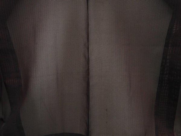 Photo3: 6508T02z240 Vintage Japanese Kimono Silk See through HAORI  Black (3)