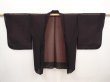 Photo5: 6508T02z240 Vintage Japanese Kimono Silk See through HAORI  Black (5)
