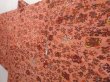 Photo2: 6508T06z390 Vintage Japanese Kimono Silk MEISEN HAORI Flower Dark coral (2)
