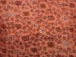Photo3: 6508T06z390 Vintage Japanese Kimono Silk MEISEN HAORI Flower Dark coral (3)