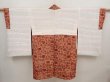 Photo6: 6508T06z390 Vintage Japanese Kimono Silk MEISEN HAORI Flower Dark coral (6)