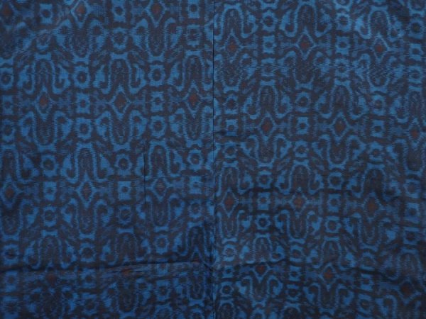 Photo3: 6508T07z420 Vintage Japanese Kimono Silk HAORI  Dark blue (3)