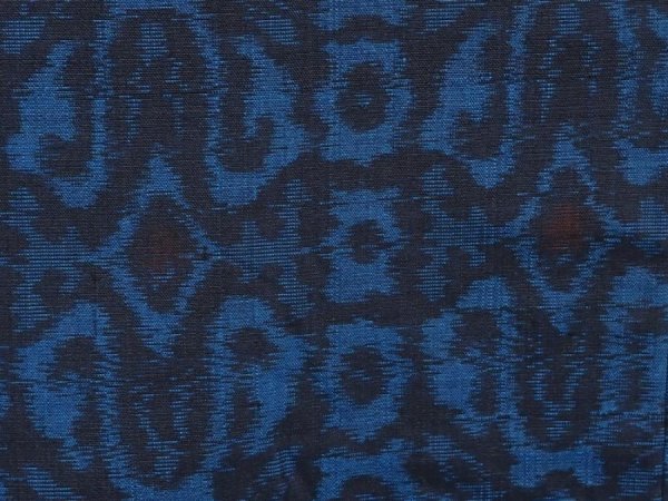 Photo4: 6508T07z420 Vintage Japanese Kimono Silk HAORI  Dark blue (4)