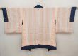 Photo6: 6508T07z420 Vintage Japanese Kimono Silk HAORI  Dark blue (6)