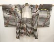 Photo5: 6508T08z460 Vintage Japanese Kimono Silk MEISEN HAORI  Black (5)
