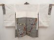 Photo8: 6508T08z460 Vintage Japanese Kimono Silk MEISEN HAORI  Black (8)