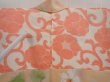 Photo8: 6508T09z560 Vintage Japanese Kimono Silk HAORI Flower Peach (8)