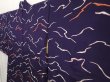 Photo2: 6508T10z460 Vintage Japanese Kimono Silk HAORI  Dark navy (2)