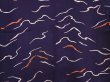Photo3: 6508T10z460 Vintage Japanese Kimono Silk HAORI  Dark navy (3)