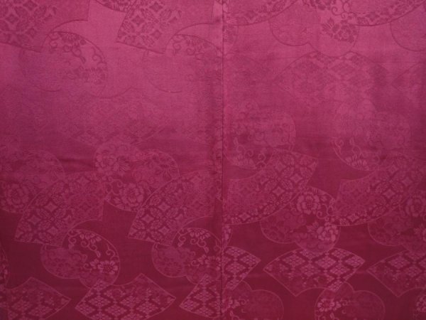 Photo3: 6508T11z550 Vintage Japanese Kimono Silk HAORI Jigami Dark purple (3)