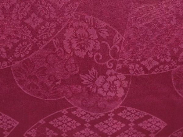 Photo4: 6508T11z550 Vintage Japanese Kimono Silk HAORI Jigami Dark purple (4)