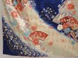 Photo6: 6508T12z1150 Vintage Japanese Kimono Silk FURISODE Jigami Dark blue (6)