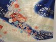 Photo7: 6508T12z1150 Vintage Japanese Kimono Silk FURISODE Jigami Dark blue (7)