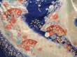 Photo8: 6508T12z1150 Vintage Japanese Kimono Silk FURISODE Jigami Dark blue (8)