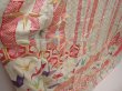 Photo3: 6508T13z1080 Vintage Japanese Kimono Silk FURISODE Origami crane  Mint white (3)