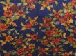 Photo3: 6514T01z580 Vintage Japanese Kimono Silk HAORI Flower Navy (3)
