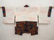 Photo6: 6514T01z580 Vintage Japanese Kimono Silk HAORI Flower Navy (6)