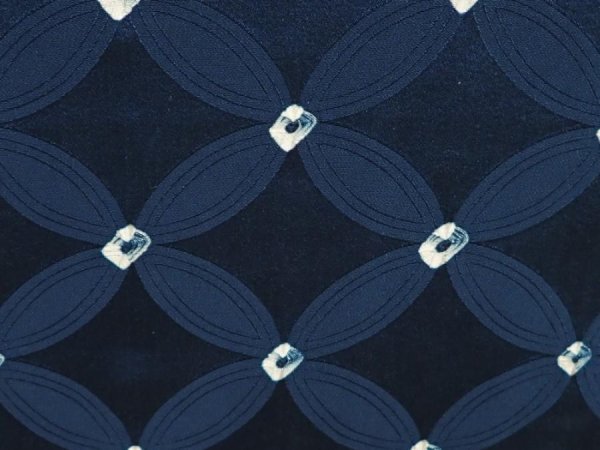 Photo4: 6514T02z480 Vintage Japanese Kimono Silk HAORI Shippo Navy (4)