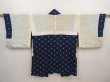 Photo8: 6514T02z480 Vintage Japanese Kimono Silk HAORI Shippo Navy (8)