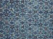 Photo3: 6514T03z550 Vintage Japanese Kimono Silk HAORI Leaves Dull sea blue (3)