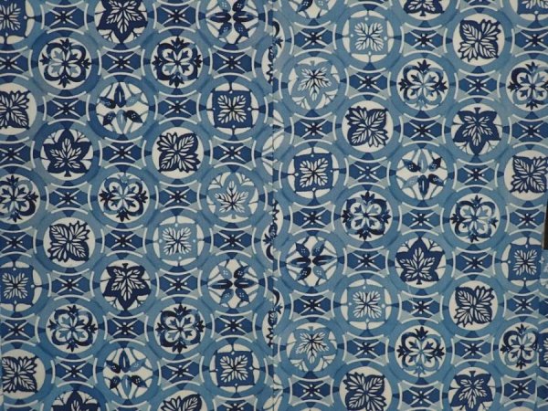 Photo3: 6514T03z550 Vintage Japanese Kimono Silk HAORI Leaves Dull sea blue (3)