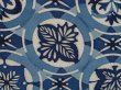 Photo4: 6514T03z550 Vintage Japanese Kimono Silk HAORI Leaves Dull sea blue (4)
