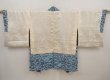 Photo6: 6514T03z550 Vintage Japanese Kimono Silk HAORI Leaves Dull sea blue (6)