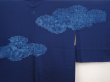 Photo3: 6514T04z550 Vintage Japanese Kimono Silk HAORI Cloud Navy (3)
