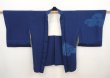 Photo8: 6514T04z550 Vintage Japanese Kimono Silk HAORI Cloud Navy (8)
