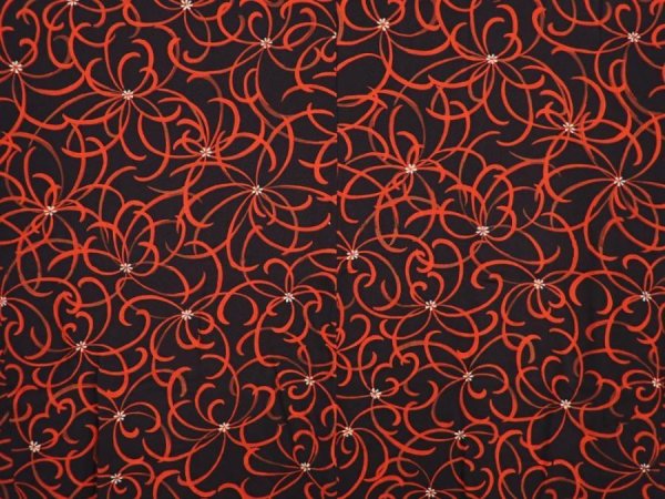 Photo3: 6514T05z400 Vintage Japanese Kimono Silk HAORI Flower Black (3)