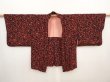 Photo5: 6514T05z400 Vintage Japanese Kimono Silk HAORI Flower Black (5)