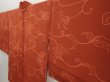 Photo6: 6514T09z560 Vintage Japanese Kimono Silk HAORI Flower Red-Brown (6)