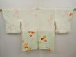 Photo7: 6514T10z590 Vintage Japanese Kimono Silk HAORI Ivy Soft green (7)