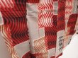 Photo3: 6514T11z630 Vintage Japanese Kimono Silk TSUMUGI  Dark red  Light gray (3)