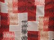 Photo5: 6514T11z630 Vintage Japanese Kimono Silk TSUMUGI  Dark red  Light gray (5)